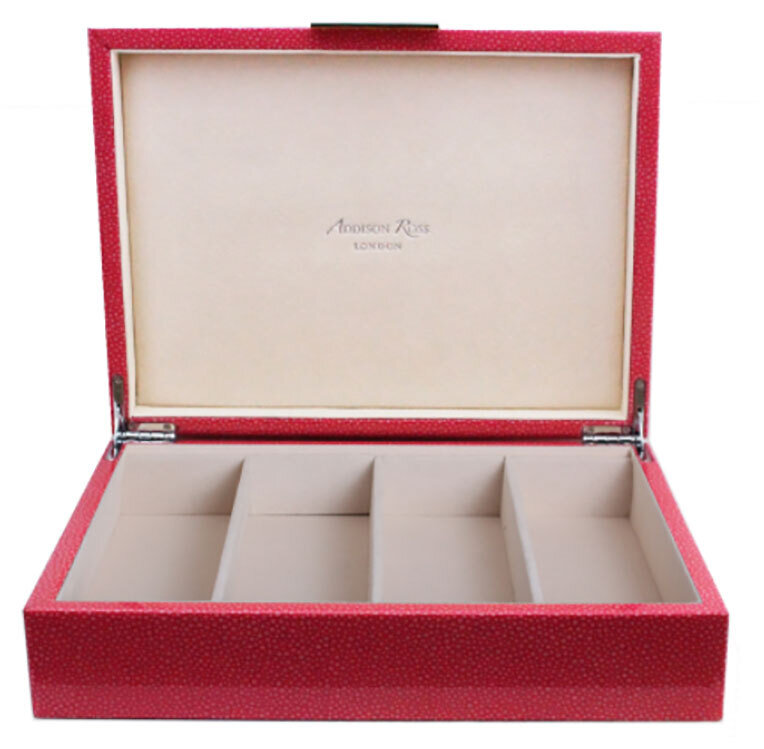 Addison Ross Pink Shagreen Glasses Box8 x 11 Inch Lacquer BX1551G, MPN: BX1551G, UPC/EAN: 502404319…