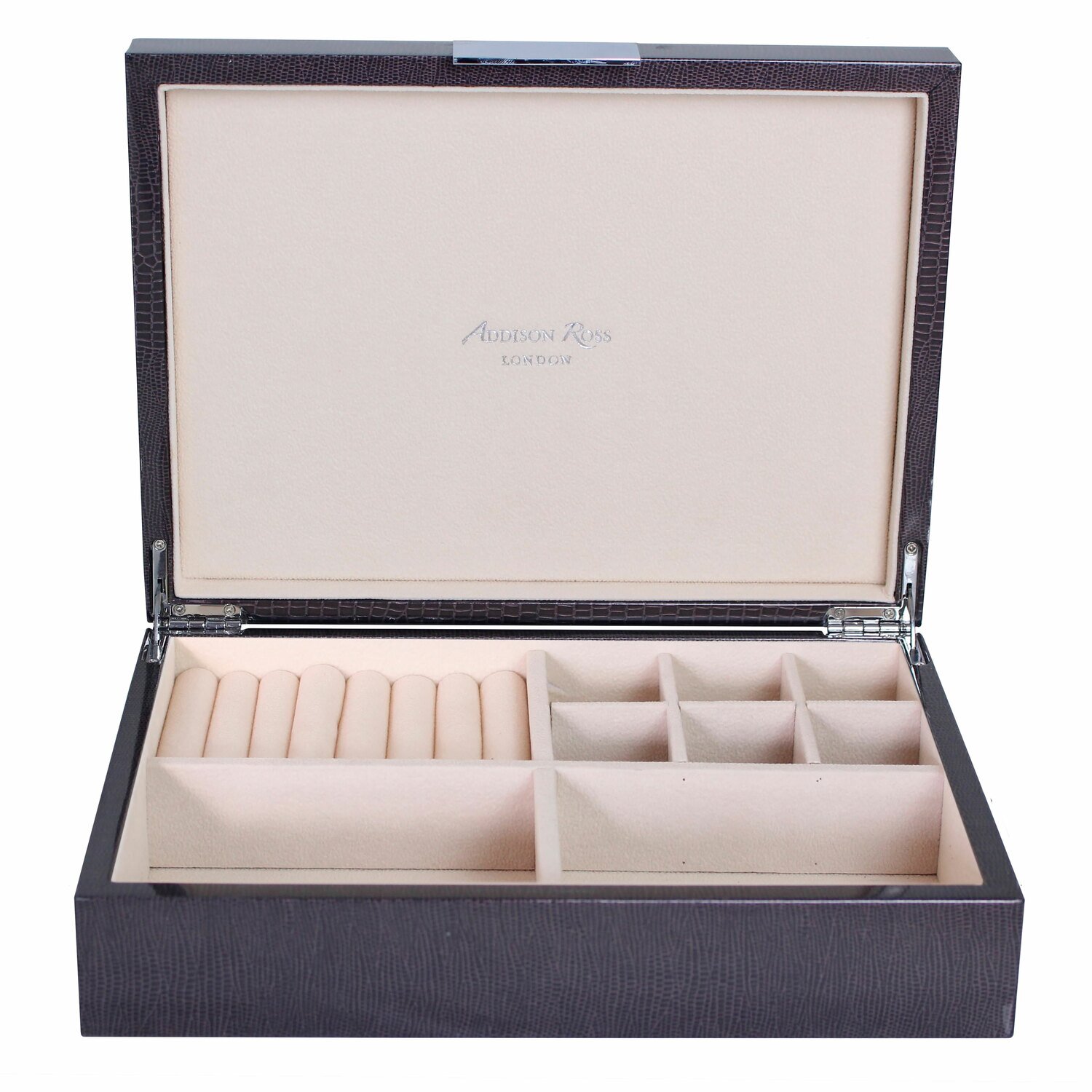 Addison Ross Brown Crocodile Jewelry Box8 x 11 Inch Lacquer BX1560J, MPN: BX1560J, UPC/EAN: 5024043…