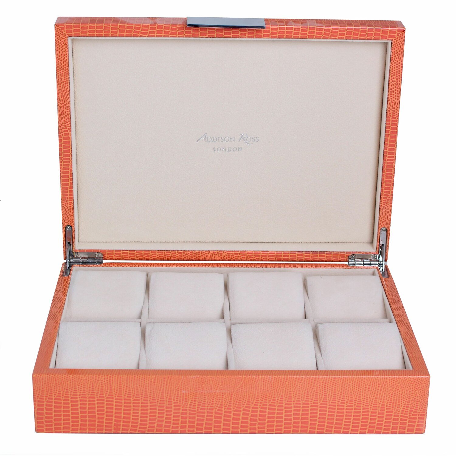 Addison Ross Orange Crocodile Watch Box8 x 11 Inch Lacquer BX1561W, MPN: BX1561W, UPC/EAN: 50240431…