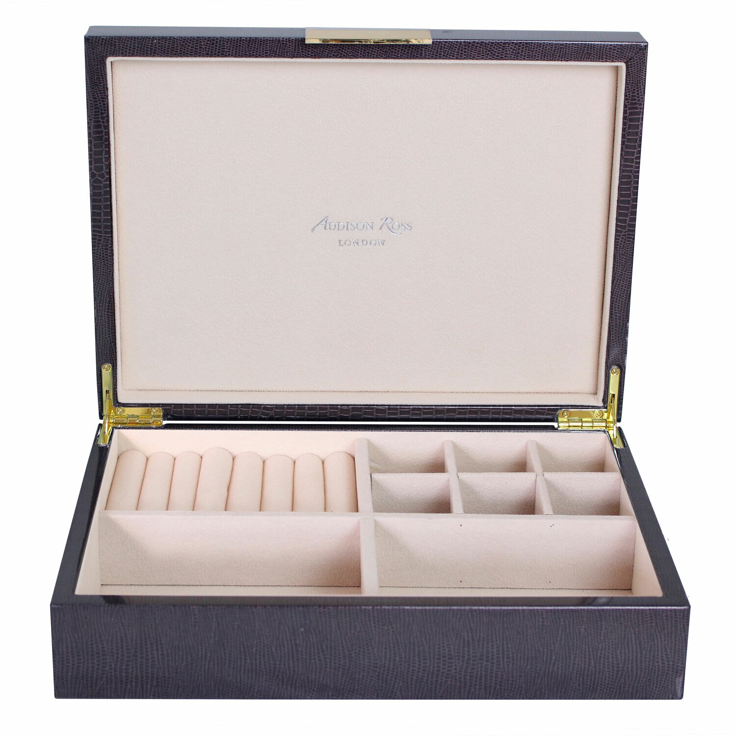 Addison Ross Brown Crocodile Jewelry Box8 x 11 Inch Lacquer BX1470J, MPN: BX1470J, UPC/EAN: 5024043…