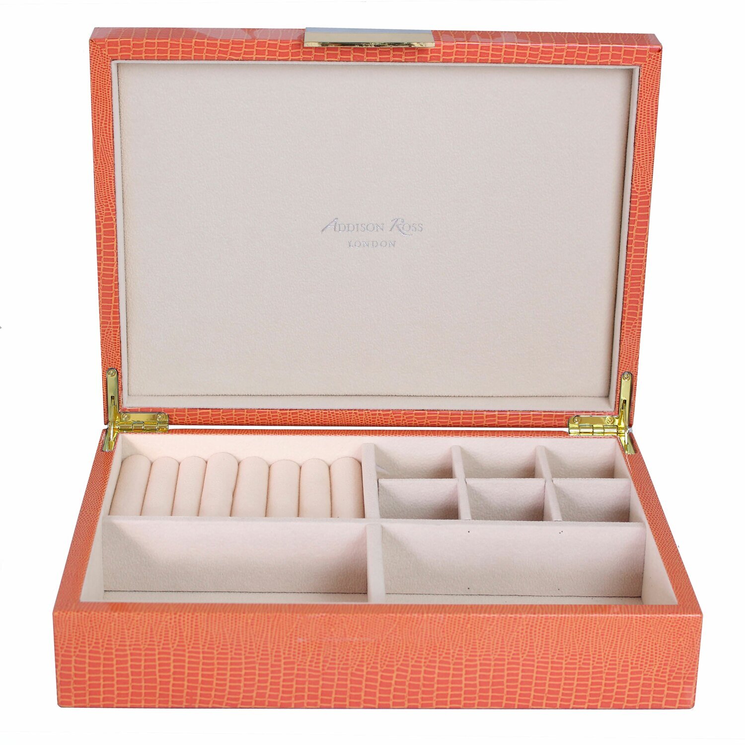Addison Ross Orange Crocodile Jewelry Box8 x 11 Inch Lacquer BX1471J, MPN: BX1471J, UPC/EAN: 502404…