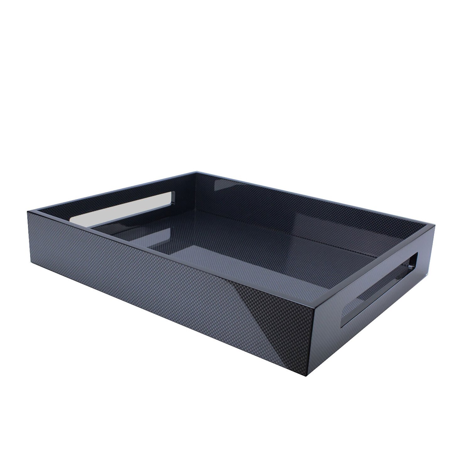 Addison Ross Carbon Fibre Medium Lacquered Serving Tray 16 x 14 Inch Lacquer TR1009, MPN: TR1009, U…