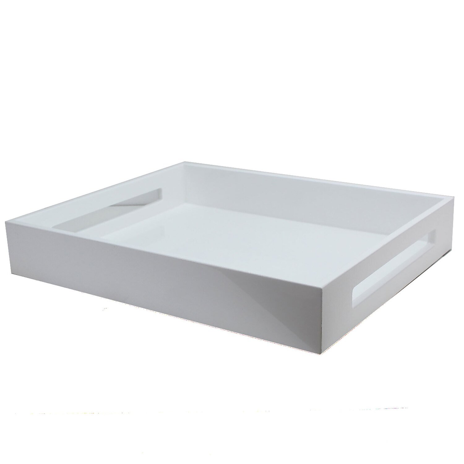 Addison Ross White Medium Lacquered Serving Tray 16 x 14 Inch Lacquer TR1000, MPN: TR1000, UPC/EAN:…