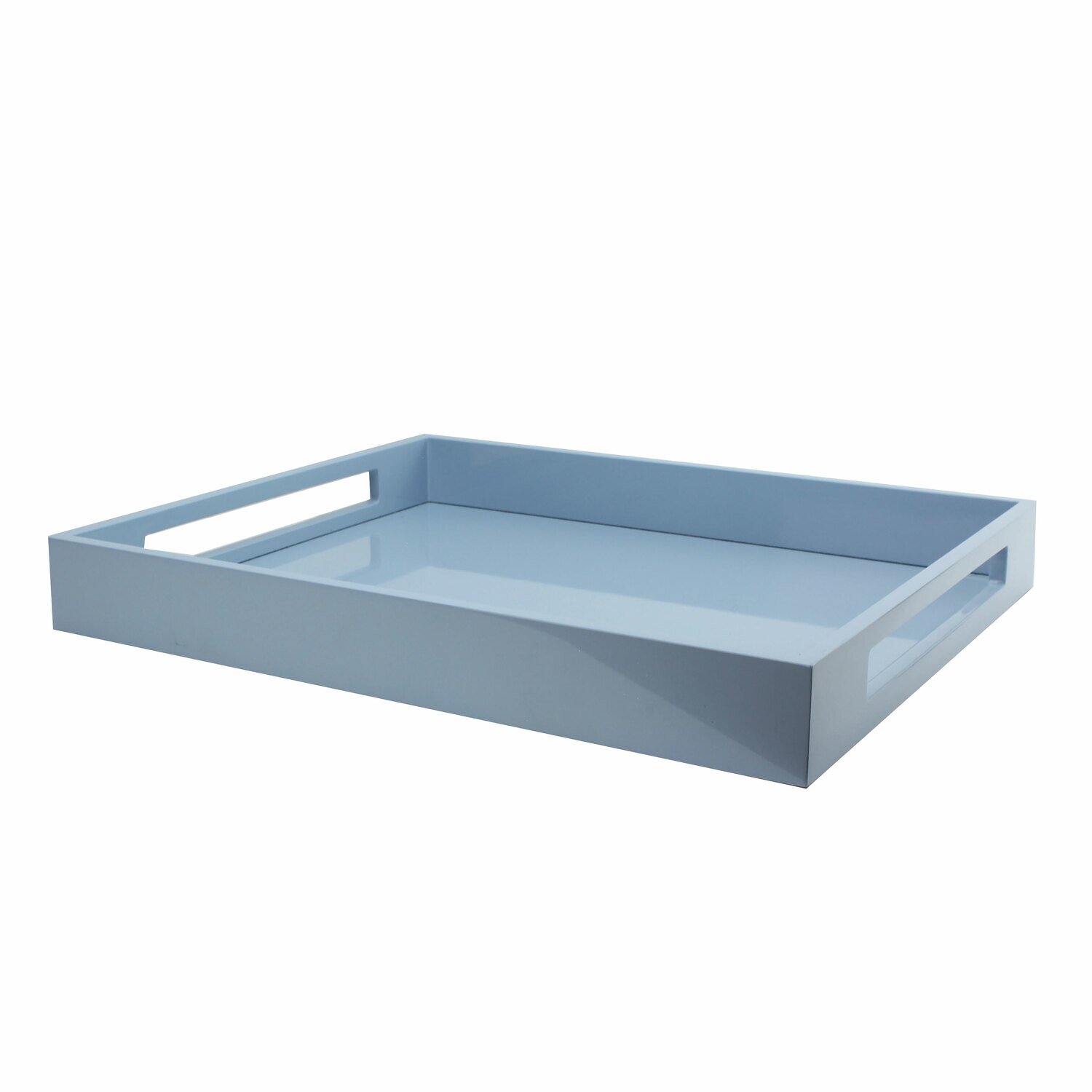 Addison Ross Pale Denim Blue Medium Serving Tray 16 x 14 Inch Lacquer TR1003, MPN: TR1003, UPC/EAN:…