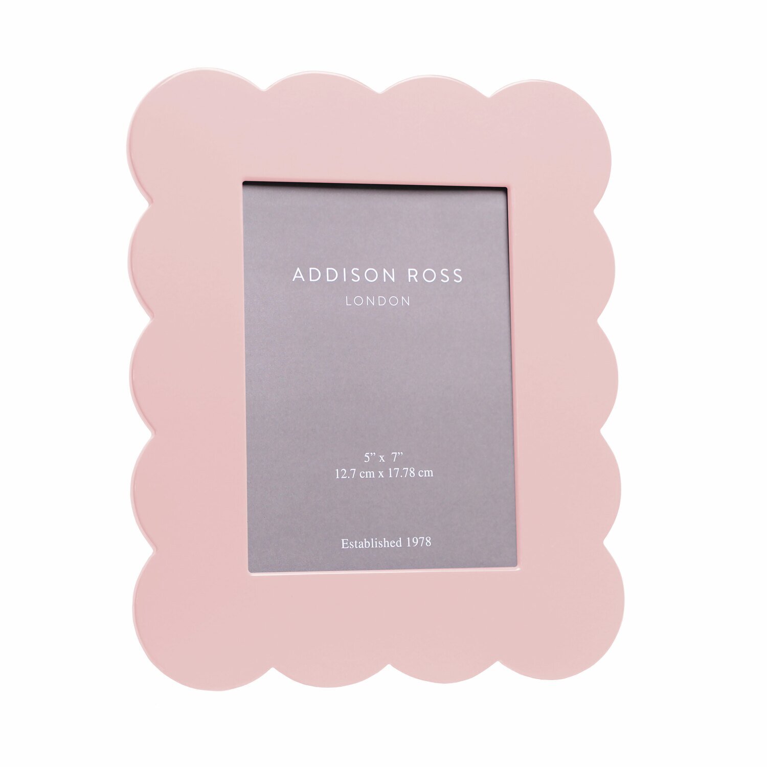 Addison Ross Pink Scalloped Lacquer Photo Frame 5 x 7 Inch Lacquer FR11003