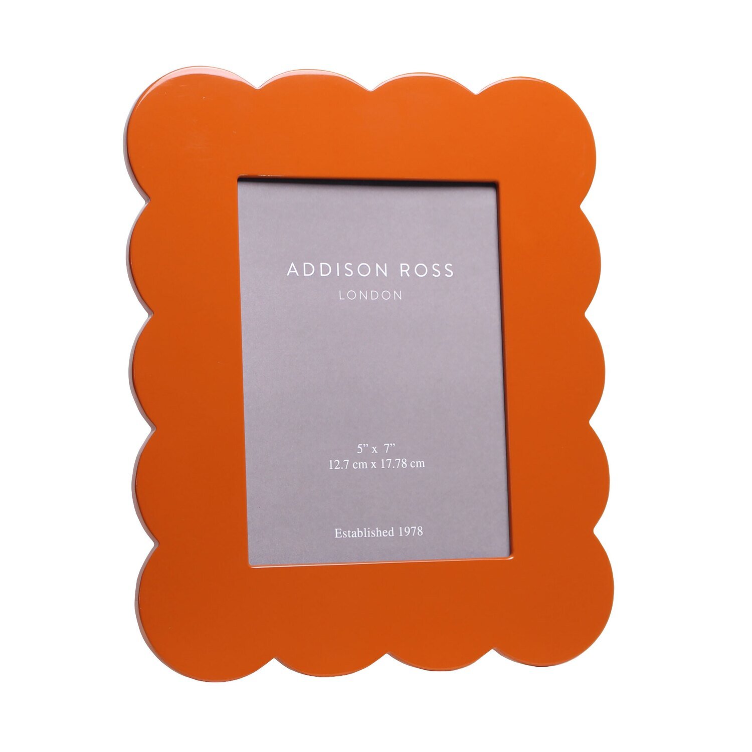 Addison Ross Orange Scalloped Lacquer Photo Frame 5 x 7 Inch Lacquer FR11004