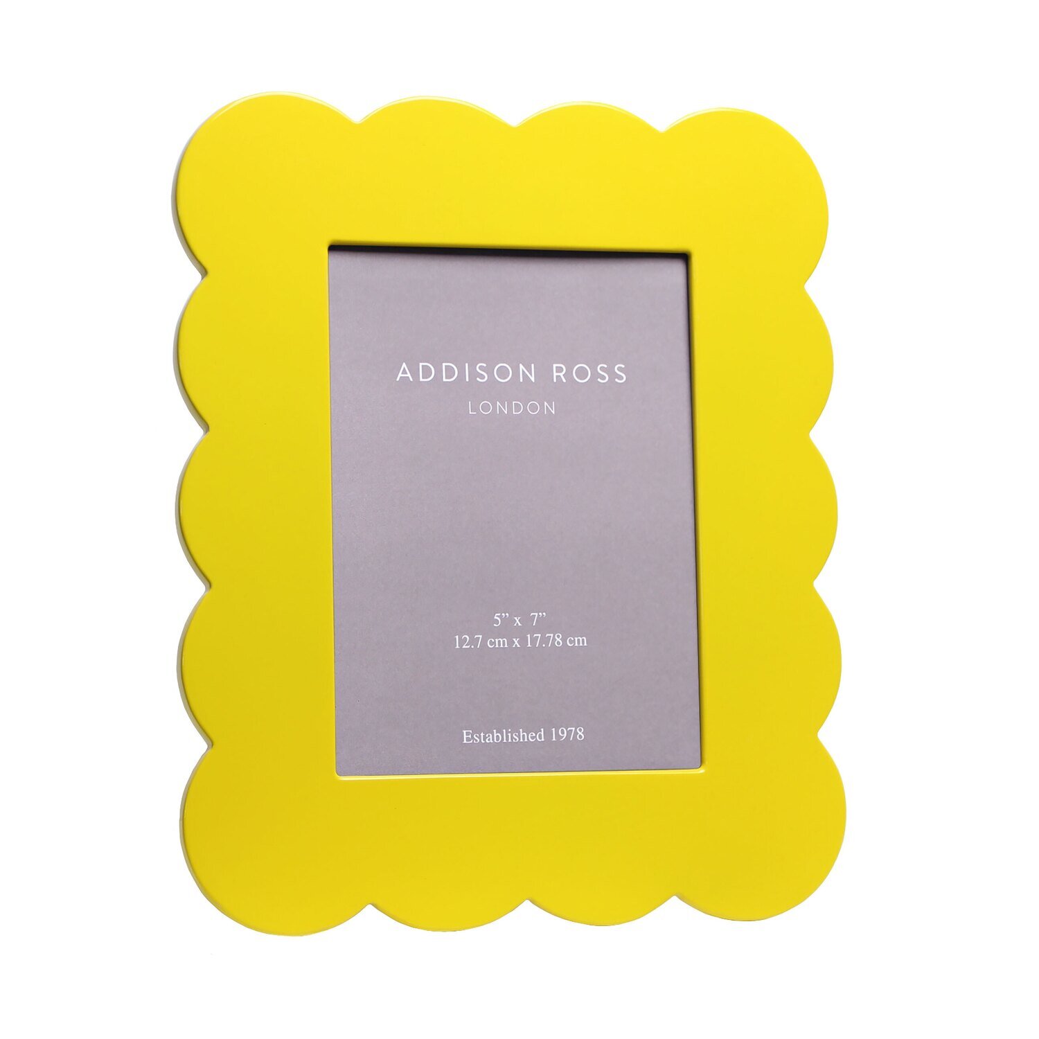Addison Ross Yellow Scalloped Lacquer Photo Frame 5 x 7 Inch Lacquer FR11005