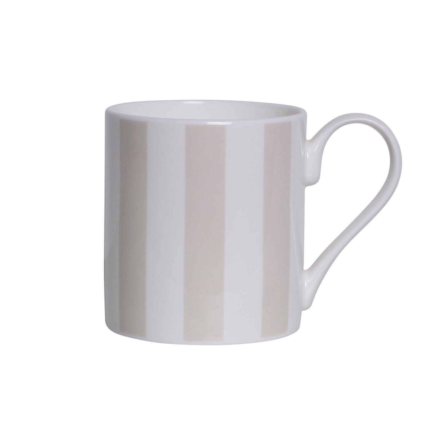 Addison Ross Cappuccino Stripe Fine China Mug 3 x 3.5 Inch Ceramic MUG010
