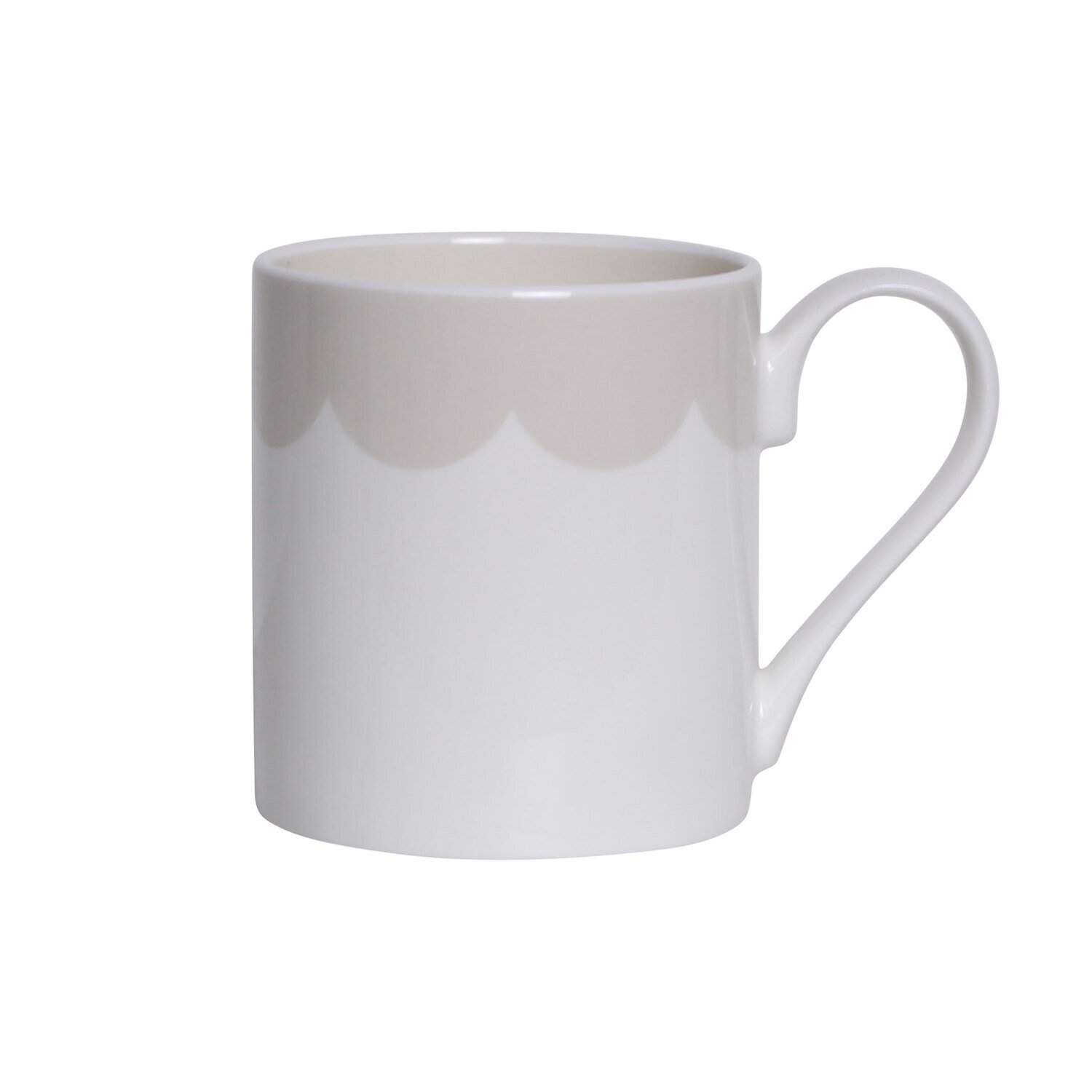 Addison Ross Cappuccino Scallop Fine China Mug 3 x 3.5 Inch Ceramic MUG011