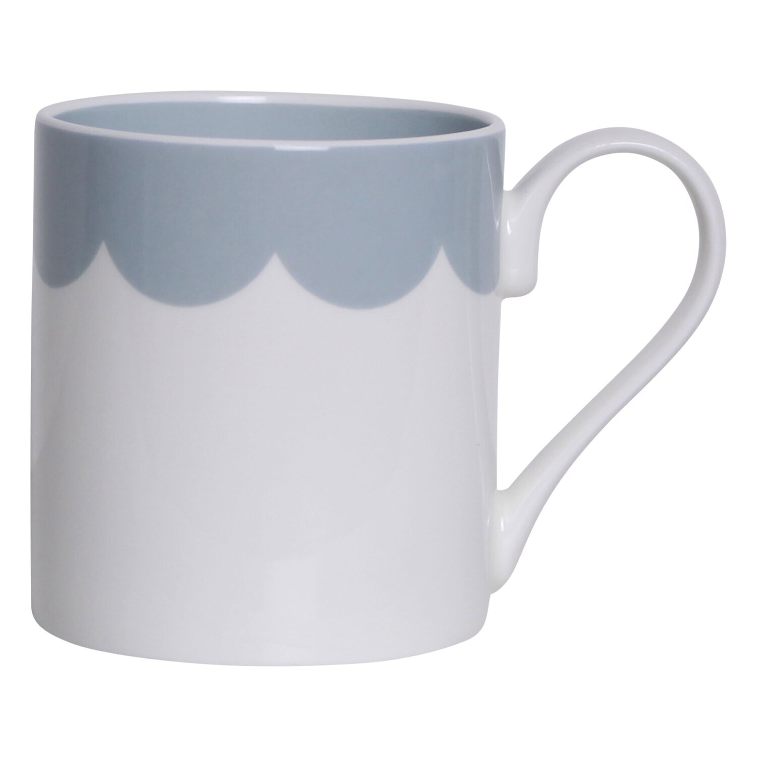 Addison Ross Denim Scallop Fine China Mug 3 x 3.5 Inch Ceramic MUG021