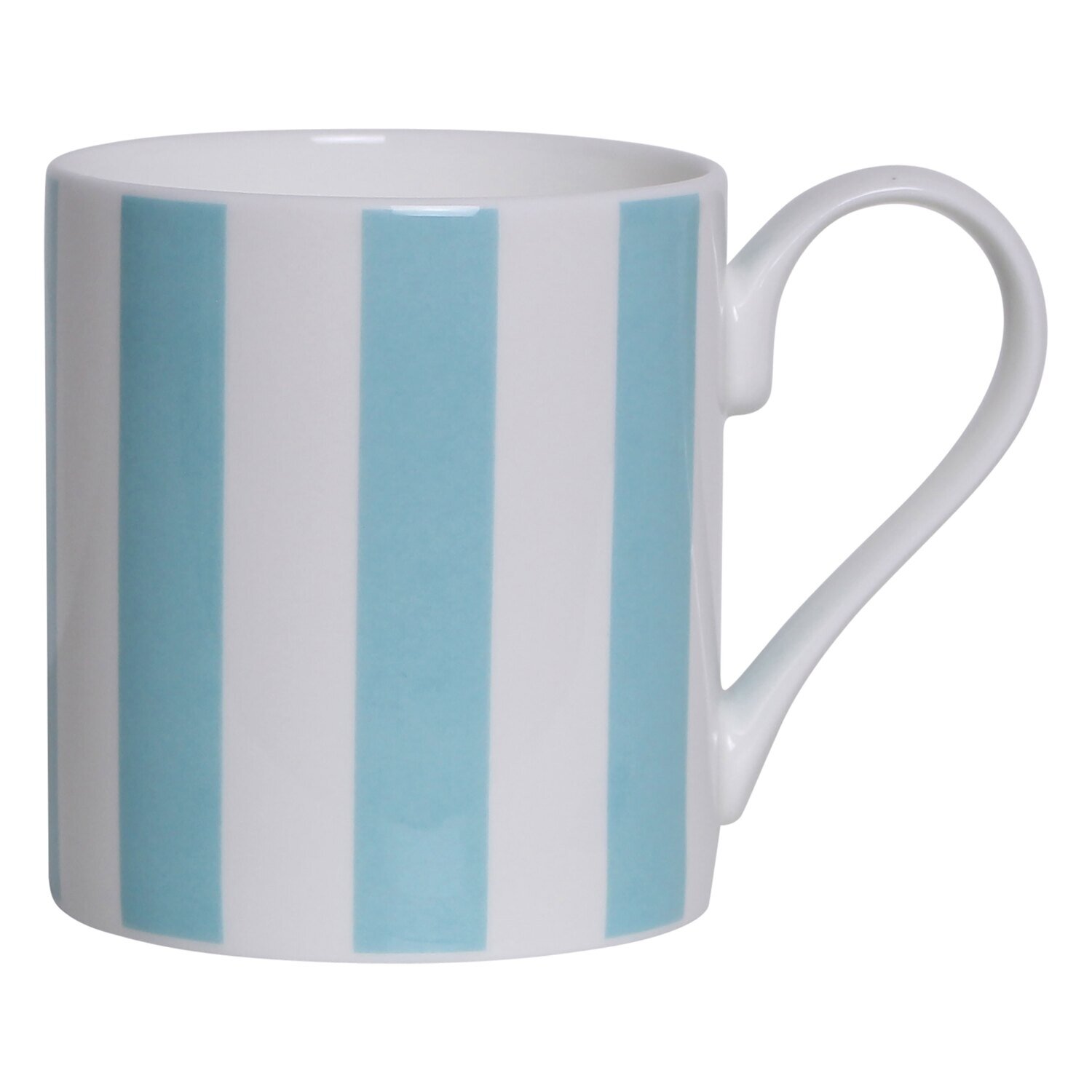 Addison Ross Eau De Nil Stripe Fine China Mug 3 x 3.5 Inch Ceramic MUG030