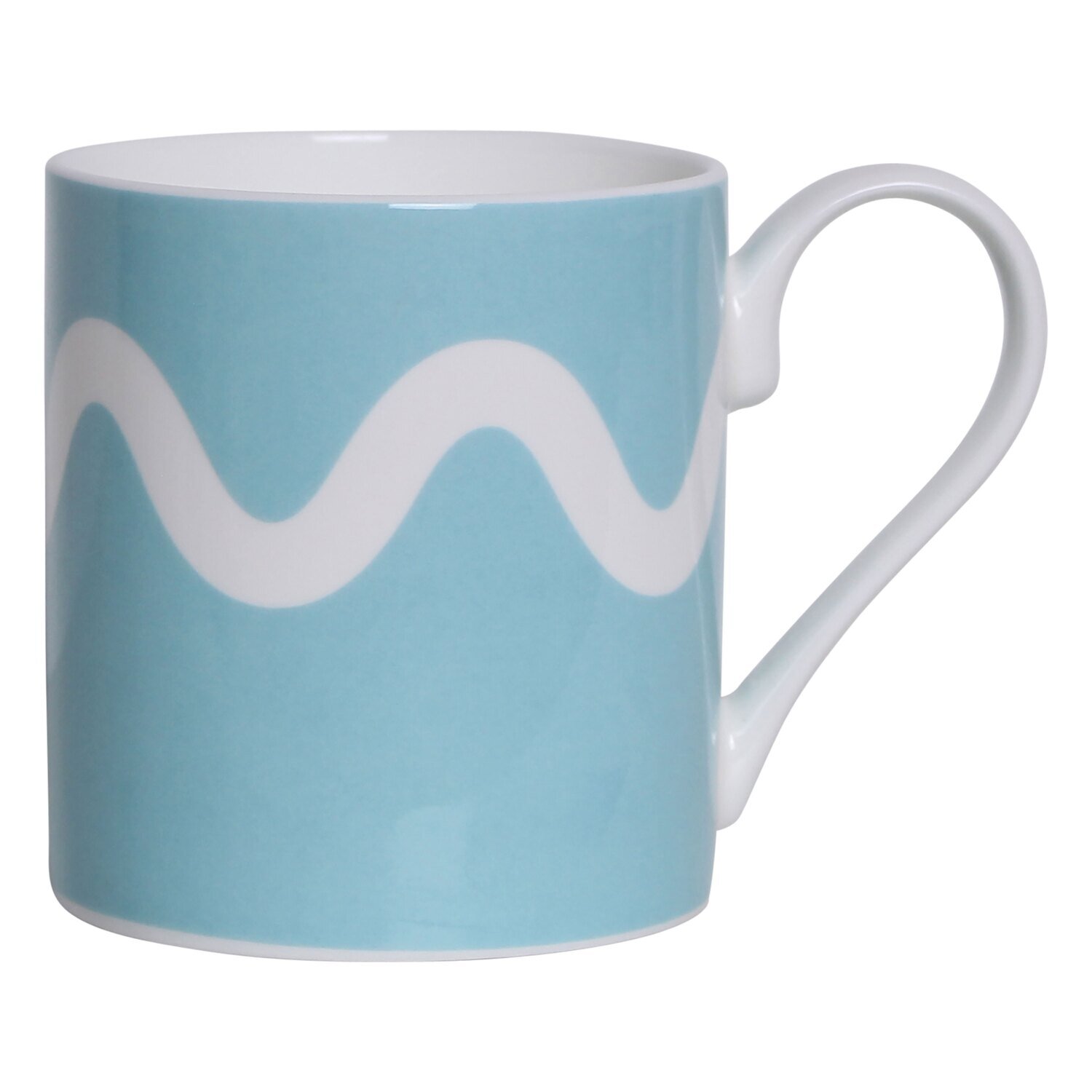 Addison Ross Eau De Nil Squiggle Fine China Mug 3 x 3.5 Inch Ceramic MUG032