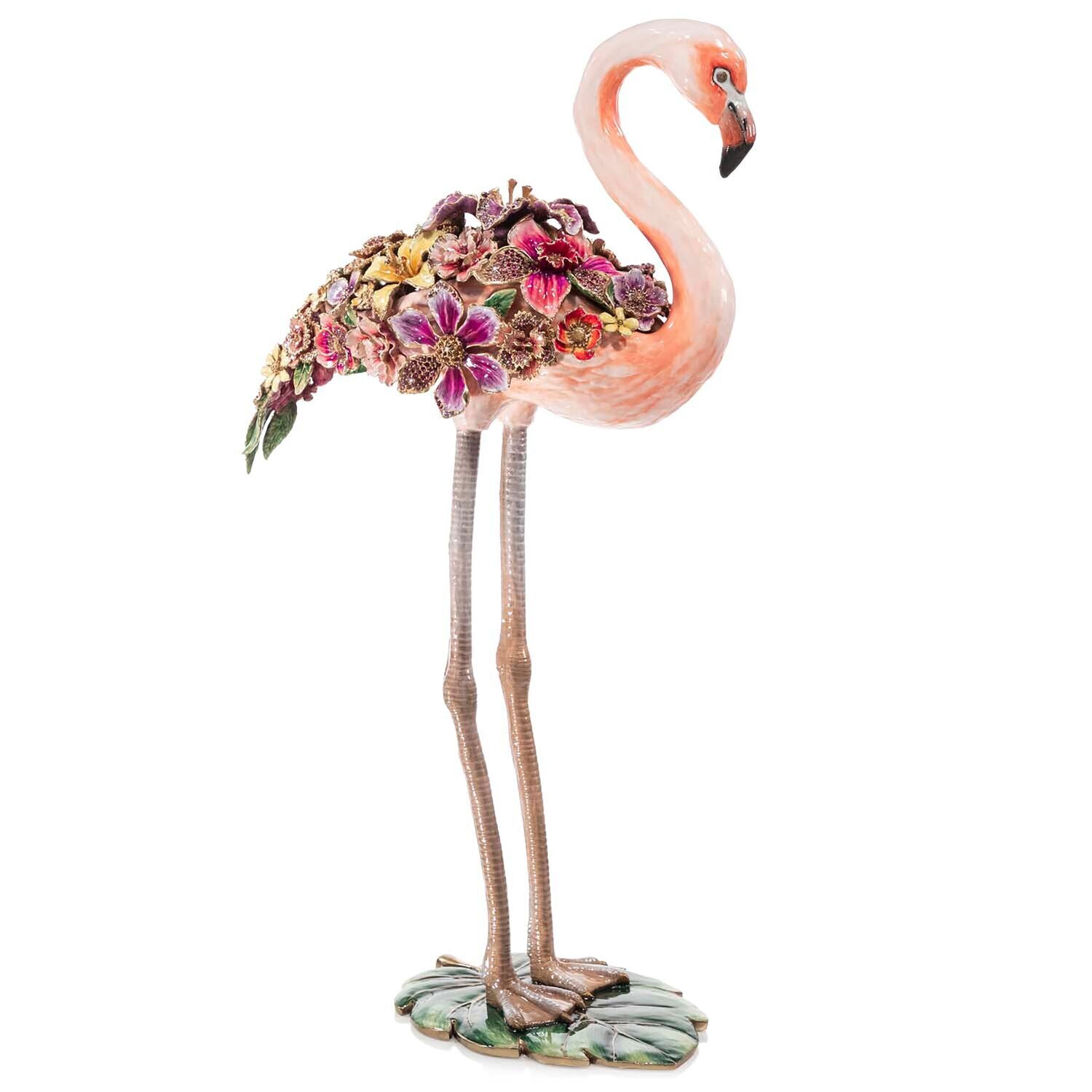 Jay Strongwater Floral Flamingo Figurine SDH1958-456