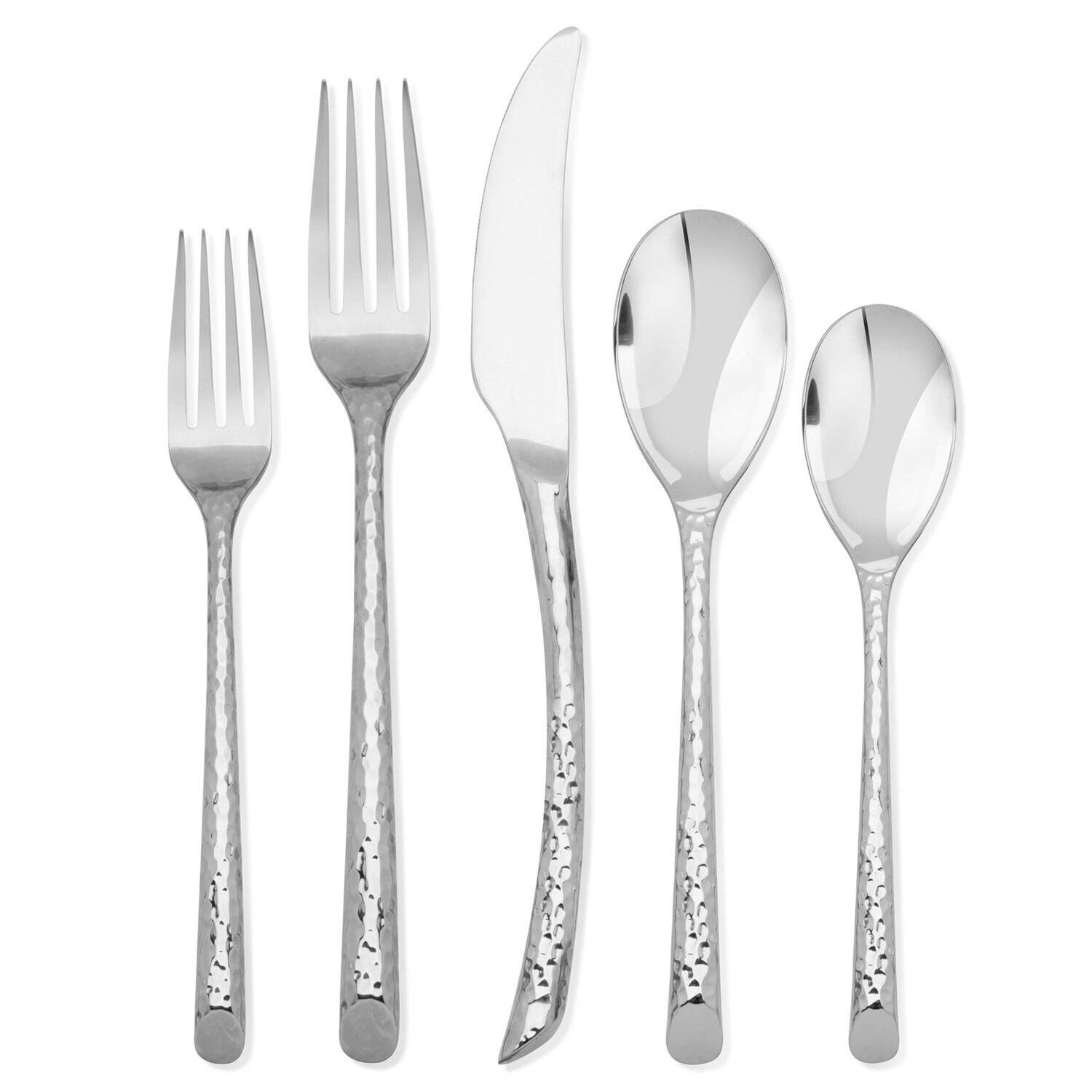 Hampton Forge Olivia Mirror Hammered 18/10 Forged 20 Piece AFF85S20QJ, MPN: AFF85S20QJ, 733652158606