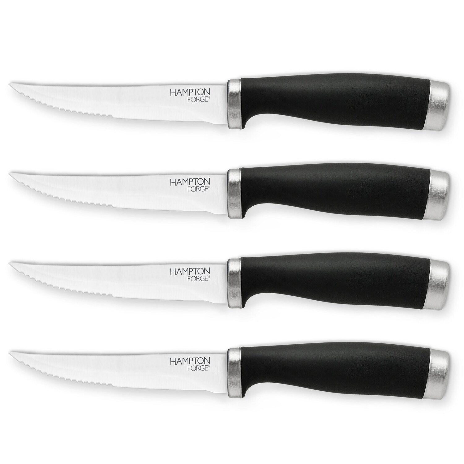Hampton Forge Epicure Blk 4 Piece Steak Knives Set Clampack HMC01A103S