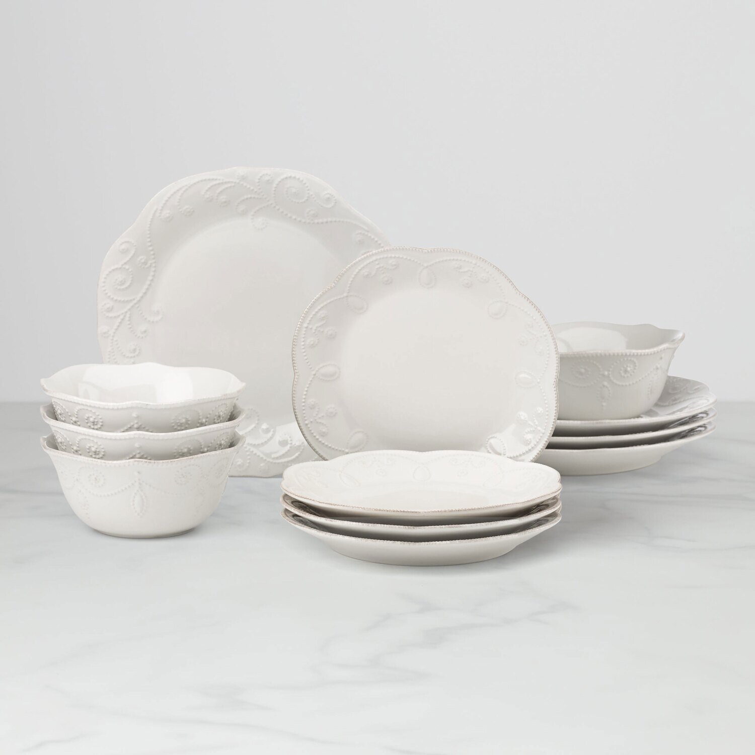 Lenox French Perle White 12 Piece Dinnerware Set 868103, MPN: 868103, 882864669377
