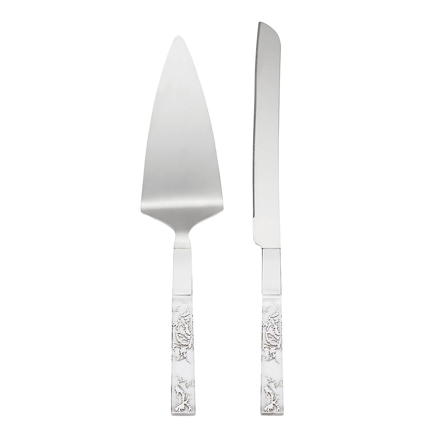 Lenox Silver Peony Metal Cake Knife &amp; Server 886923, MPN: 886923, 882864830180