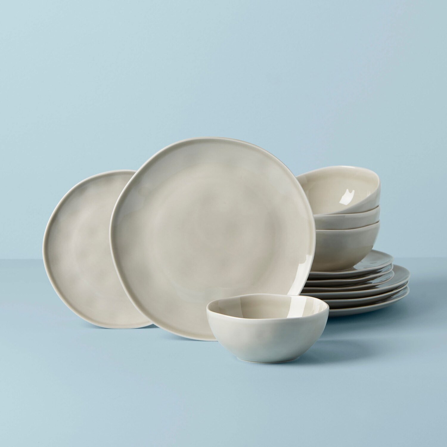 Lenox Bay Colors 12 Piece Dinnerware Set Grey 894888, MPN: 894888, 194372025867