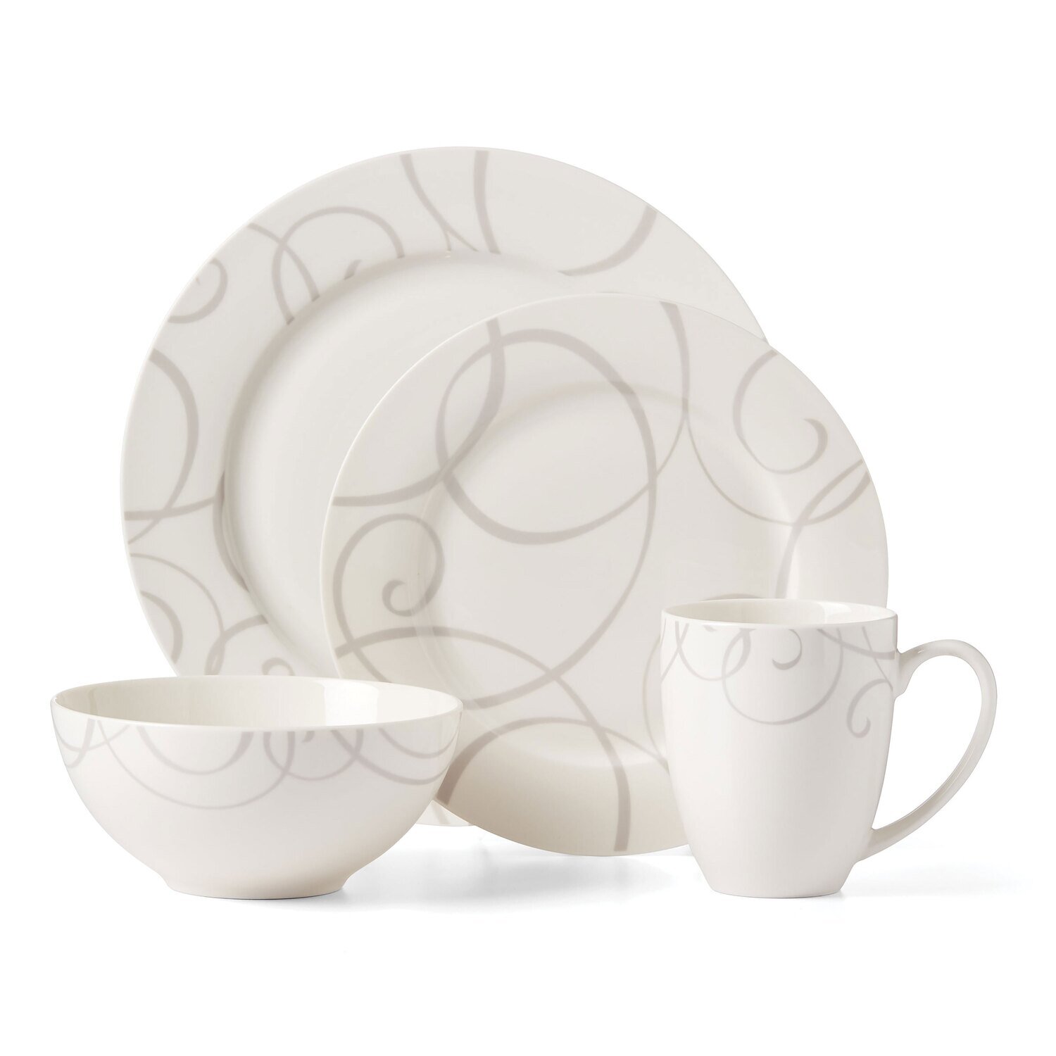 Oneida Symphony Grey 16 Piece Dinnerware Set D121916RL20, MPN: D121916RL20, 79363010063