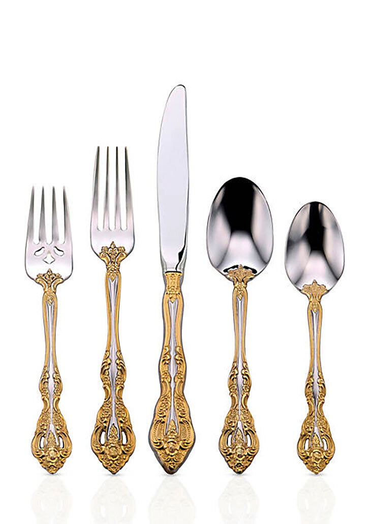 Oneida Golden Michelangelo 5 Piece Place Setting F100005A, MPN: F100005A, 79363011138