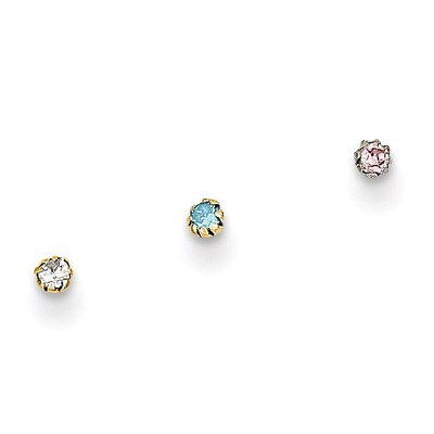 Set Of 3 Nose Studs 10k Gold 10BD105, MPN: 10BD105, 886774013374