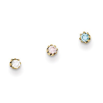1.5mm Set Of 3 Nose Studs 10k Gold 10BD102, MPN: 10BD102, 886774121567