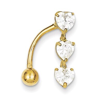 5Mm Heart Belly Dangle 10k Gold 10BD112, MPN: 10BD112, 191101730665