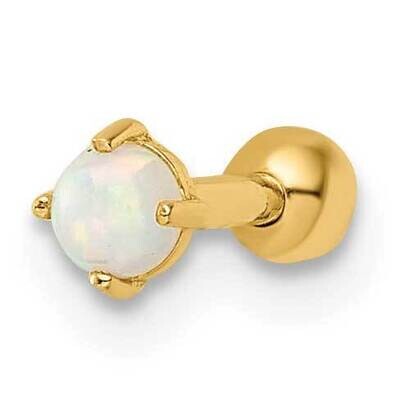Created Opal Labret Stud 14k Gold BD183, MPN: BD183, 883957186191