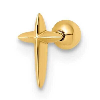 Cross Labret Stud 14k Gold BD187, MPN: BD187, 883957810454