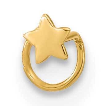22 Gauge Star Nose Ring Body Jewelry 14k Gold BD159, MPN: BD159,
