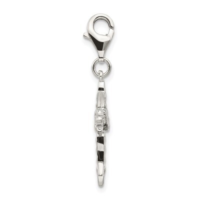 3-D Antiqued Cross with Lobster Clasp Charm Sterling Silver &amp; 14k Gold QTC472, MPN: QTC472, 8867740…