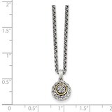 Diamond Pendant Sterling Silver &amp; 14k Gold QTC653, MPN: QTC653, 883957441115