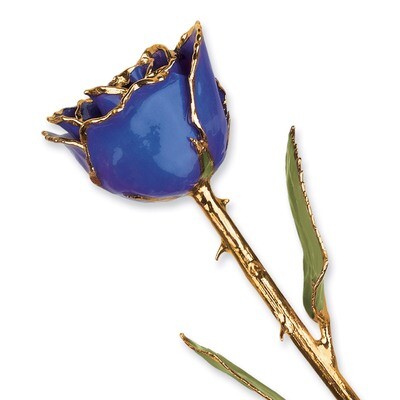 Blue Violet Pearl Rose Lacquer Dipped Gold Trimmed GM3736, MPN: GM3736, 810391013936