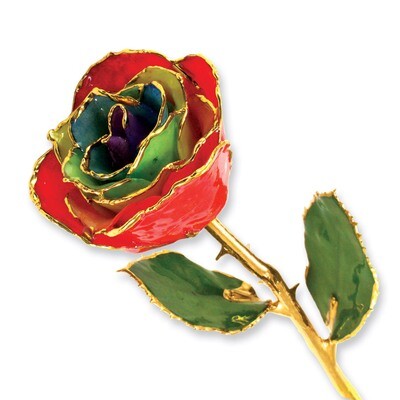 Gypsy Rainbow Rose Lacquer Dipped Gold Trimmed GM3742, MPN: GM3742, 810391013929