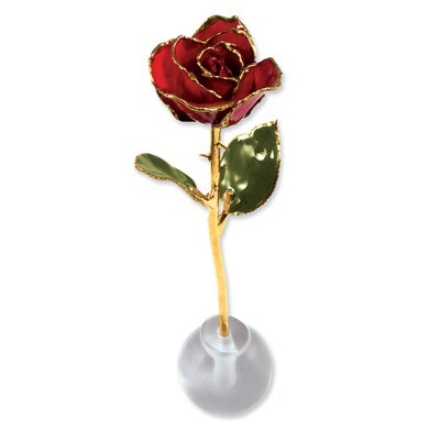 Knob Stand Red Spring Rose Lacquer Dipped Gold Trimmed GM3744, MPN: GM3744, 810391013912