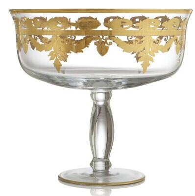 Arte Italica Vetro Gold Tall Footed Compote VG3330