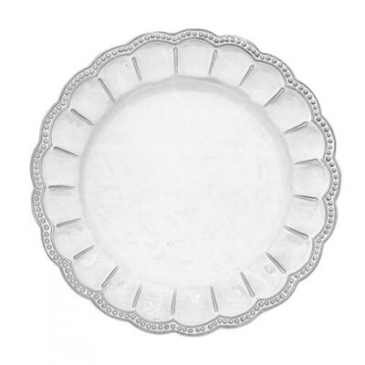 Arte Italica Bella Bianca Beaded Charger BBS1000