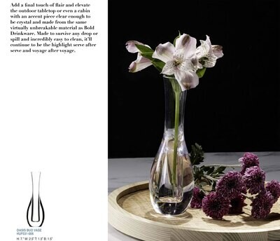 Bold Oasis Bud Vase Unbreakable Glass