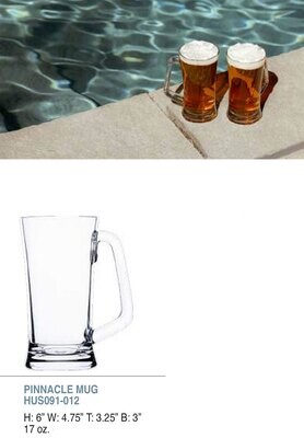 Bold Pinnacle 17oz Beer Mug Unbreakable Glass Set of 6