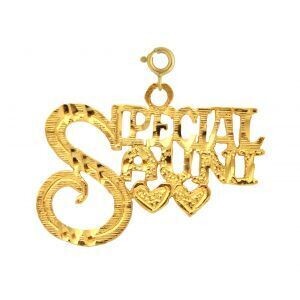Dazzlers Jewelry Special Aunt Pendant Necklace Charm Bracelet in Yellow, White or Rose Gold 9969, M…