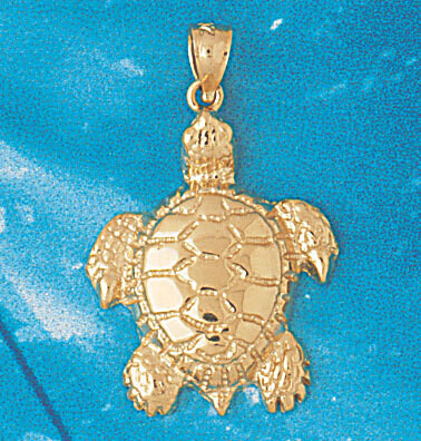 Dazzlers Jewelry Turtle Pendant Necklace Charm Bracelet in Yellow, White or Rose Gold 996, MPN: DZ-…