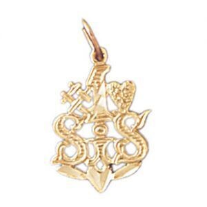 Dazzlers Jewelry Number One Sister Pendant Necklace Charm Bracelet in Yellow, White or Rose Gold 99…
