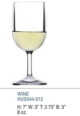 Bold Revel 8oz Wine Unbreakable Glass Set of 6