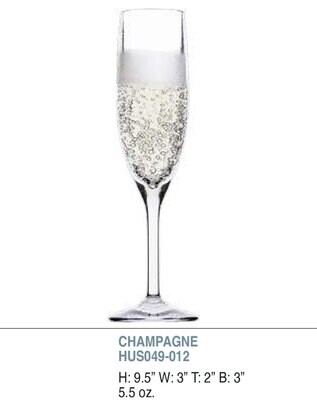 Bold Revel 5.5oz Champagne Unbreakable Glass Set of 6