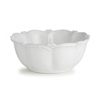 Arte Italica Bella Bianca Rosette Large Round Bowl BBS1022