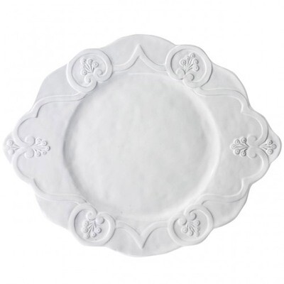 Arte Italica Bella Bianca Scalloped Charger BBS1001