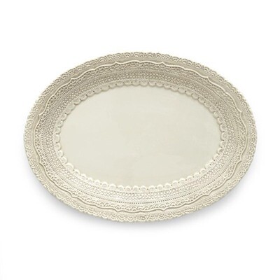 Arte Italica Finezza Cream Small Oval Platter FIN3298