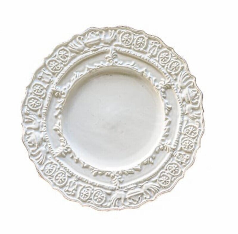 Arte Italica Renaissance White Bread Appetizer Plate REN504W