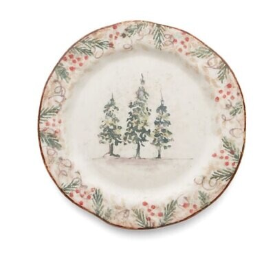 Arte Italica Natale Bread Appetizer Plate NAT6806