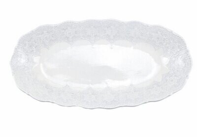 Arte Italica Merletto White Large Oval Bowl MER9544W